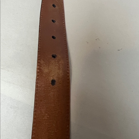 Polo Ralph Lauren Men’s Croc Embossed Leather  Brown Belt 36 - Picture 8 of 9